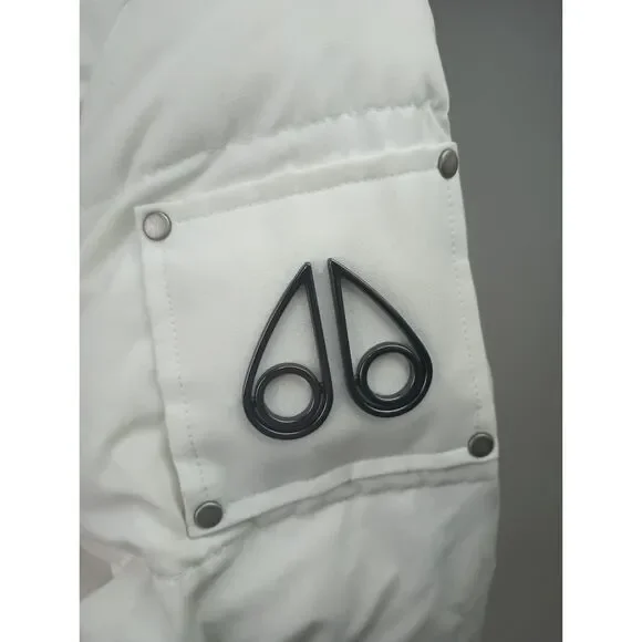 Moose Knuckles Womens White Belted Maligne Jacket Parka Coat Size Extra Small XS